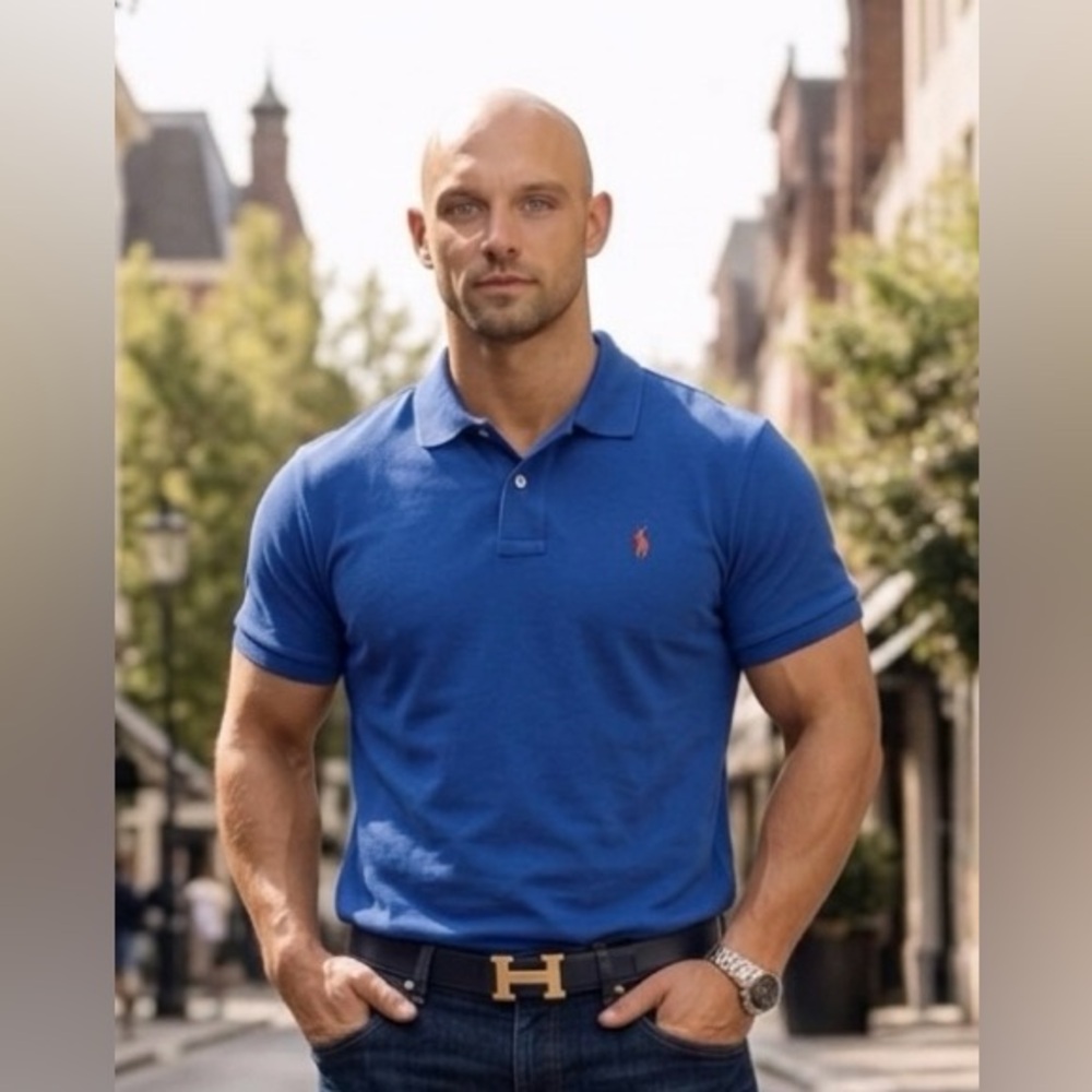 Polo by Ralph Lauren Royal Blue Short-Sleeve Polo with Embroidered Pony